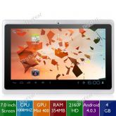 7 "Capacitiva Tela Android 4.0.3 4GB Tablet PC com Wi-Fi (CP