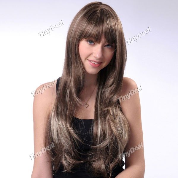 Heat Resisitant Fiber Perma-long Neat Bang Wigs NAP-157926