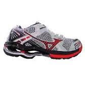 Tênis Mizuno Wave Creation 11 Prata e Vermelho MOD:10470